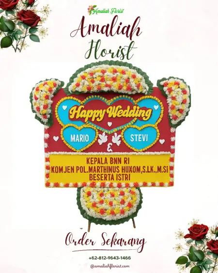 Papan Bunga Pernikahan Batuagung